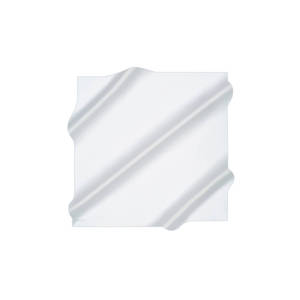 Tocado de cristal y pañuelo para el cuello - Pañuelo blanco de 93 x 93 cm - Product Image 1