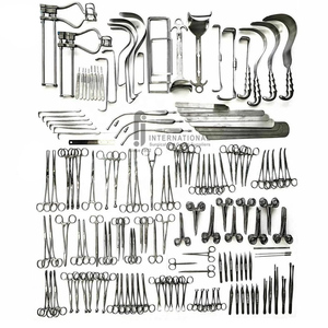 Ensemble de laparotomie en acier inoxydable passivé antirouille 197 pièces Kit de chirurgie manuelle avec pince Instrument par F.J.Inernational - Product Image 1