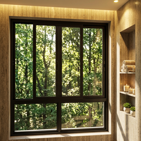 Ventana Abatible de Aluminio con Doble Acristalamiento, Aislamiento Térmico y Acústico, Color Negro, en Oferta