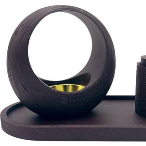 Modern Casted <b>Incense</b> Burner Set with Tray Bakhoor <b>Oud</b> Holder for Ramadan Gifting Middle Eastern & Gulf Home Islamic Home Decor - Product Image 1
