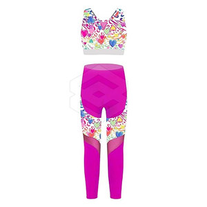 Conjunto de Yoga de Talla Grande para Mujer, de Secado Rápido y Transpirable, de 2 Piezas, Personalizable con Cintura Elástica y Logotipo Frontal - Product Image 1