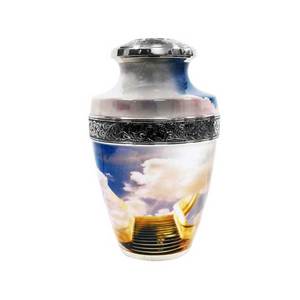 Design & Crafted Aluminium Cremation Urn Unique Funeral Items Aluminum Urn Cremation Exporter From India With Export Quality - Product Image 5