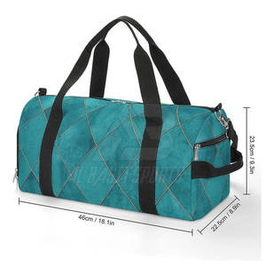 Bolsas de lona plegables hechas de poliéster impermeables ligeras portátiles para gimnasio Bolsas de gimnasio cómodas MOQ bajas - Product Image 3