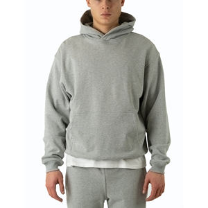 Sweat-shirts en molleton de coton d'hiver de haute qualité, sans cordon, logo personnalisé, grande taille, surdimensionnés pour hommes - Product Image 3