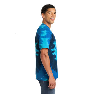 T-shirt en coton tie-dye fait main, design en spirale accrocheur, haut décontracté unisexe, tissu respirant et durable, haut pour homme, service OEM - Product Image 4