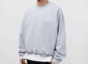 Vente en gros de sweat-shirt en coton mélangé de qualité supérieure pour hommes, nouveauté élégante, haute qualité, sur mesure, surdimensionné, équipage brodé, hiver - Product Image 2