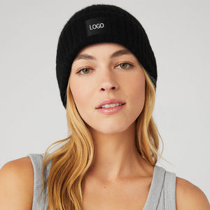 OEM Custom High Quality logo Knitted Hat Designer Winter Hat Satin Silk Floppy Hat - Product Image 6