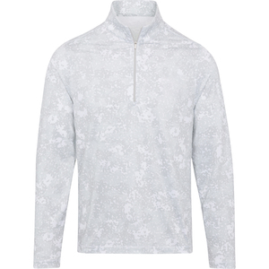 <b>Mens</b> Quarter-Zip Pullover Golf Shirt Breathable Quick Dry Knitted Polyester/Cotton <b>Long</b> <b>Sleeve</b> Collared Front Logo Sports <b>Top</b> - Product Image 1