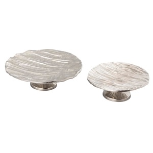 Unique Design New Aluminium Platter Luxury Round Serving Tray For Home And <b>Kitchen</b> <b>Decor</b> Metal Art Style - Product Image 1