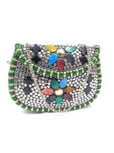 Sac à main de soirée pour femme en résine peinte à la main, artisanat exclusif d'Inde, vente en gros - Product Image 3