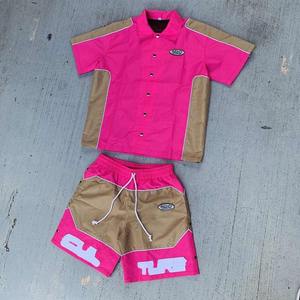 Conjunto Deportivo de Chaqueta y Pantalones Cortos con Cremallera, Chaqueta Cortavientos de Nailon Personalizada, Conjunto Deportivo Informal de Dos Piezas, Ropa Deportiva Reflectante - Product Image 6