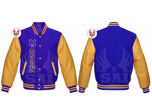 Veste de maçon maîtricien maçonnique sur mesure, veste universitaire personnalisée |   Veste universitaire en laine avec manches en cuir, style Regalia maçonnique - Product Image 3