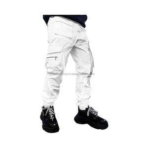 กางเกงคาร์โก้ผู้ชายคุณภาพพรีเมียม น้ำหนักเบา เป็นมิตรกับสิ่งแวดล้อม ปิดด้วยเชือกผูก ทรงลำลอง มีกระเป๋าหลายช่อง ระบายอากาศได้ดี แห้งเร็ว ไซส์ใหญ่ - Product Image 1