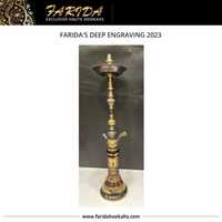 Nouvel ensemble de chicha miniature égyptienne de luxe Farida 2023 en laiton massif, verre de haute qualité, design unique, gravure profonde, laque, édition limitée