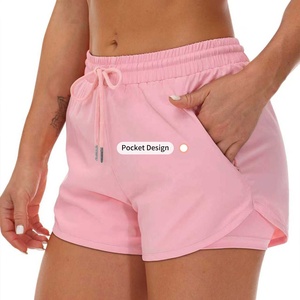 Shorts pour femmes de haute qualité, décontractés, confortables, athlétiques, en coton élastique, pour la course à pied, avec poches, taille haute, séchage rapide - Product Image 1