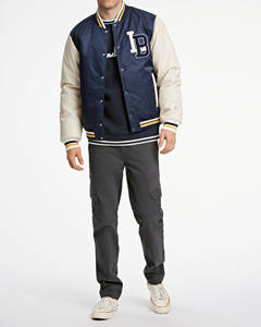 Chaqueta universitaria unisex de alta calidad para otoño estilo de béisbol con logotipo personalizado con patrón vintage chaquetas unisex recubiertas OEM para invierno - Product Image 3