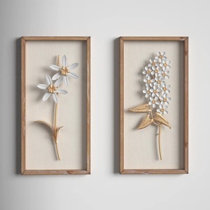 Panel de Arte de pared de Metal 3D de lujo para decoración del hogar, escultura de pared del dormitorio con acento Interior moderno y elegante - Product Image 1