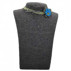 İğne oyasızarif tasma kolye Mavi NO 2สร้อยคอแฟชั่น - Product Image 1