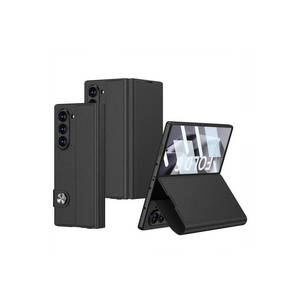 Étui Netzy pour Galaxy Z Fold 6 avec design en similicuir, boucle magnétique, porte-cartes, noir, anti-traces de doigts, avec logo - Product Image 1