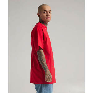 Camiseta de cuello redondo holgada a la moda de gran tamaño para hombre, ropa de calle, camiseta de manga corta de peso pesado, camisetas de entrenamiento para gimnasio - Product Image 3