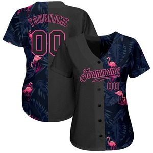 Jersey de béisbol auténtico flamenco diseño patrón 3D personalizado - Product Image 2