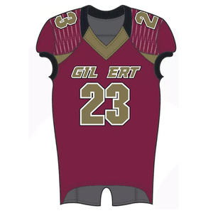 Haute qualité personnalisé Football américain uniforme ensemble garçons surdimensionné jeunesse collège formation maillot court respirant grande taille - Product Image 5