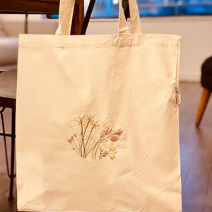 Sac fourre-tout personnalisé en toile de coton biologique brodé 100% sacs fourre-tout en coton pour femmes OEM fabriqué au Vietnam - Product Image 4