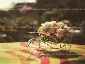 Fascinante mesa de boda de lujo moderno centro de mesa candelabro de tela decoración glam al por mayor - Product Image 5