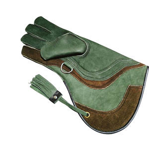 Guantes de piel de vaca de halcón de cetrería hechos a medida, gran oferta de servicio OEM, guantes y equipo de piel de vaca de cetrería de 2 capas - Product Image 5