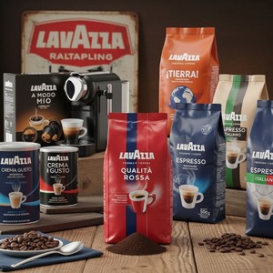 Lavazza เมล็ดกาแฟเอสเปรสโซ่คั่วและกาแฟบดรสชาติแบบอิตาเลียนระดับพรีเมียมสำหรับร้านกาแฟสำนักงานโรงแรมและผู้จัดจำหน่าย - Product Image 1