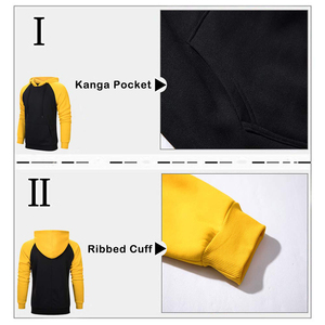 เสื้อมีฮู้ดลายตาผ้าเดนิมสำหรับผู้ชายเสื้อมีฮู้ดลำลองมีแขนสองโทนสีดีไซน์ใหม่สำหรับฤดูหนาว - Product Image 4