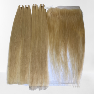 Extensiones de pelo brasileñas con encaje frontal, pelo virgen con cutícula de 100% pulgadas, pelo liso doble de hueso, envío rápido - Product Image 1