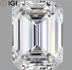 Luxe 2.50 CT. CVD Lab Grown Emerald Cut Diamond D VVS2 8.79 MM IGI Certificat pour des bijoux fins uniques ou des bagues sur mesure - Product Image 1