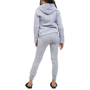 Pantalones de chándal informales y Top corto con capucha para mujer, conjunto de chándal de dos piezas al por mayor, chándales para mujer - Product Image 4