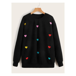 Sudaderas de Forro Polar con Estampado de Corazón de Diseño Único para Mujer, Ropa de Moda Nueva y Duradera Hecha de Poliéster y Algodón para Otoño e Invierno - Product Image 5