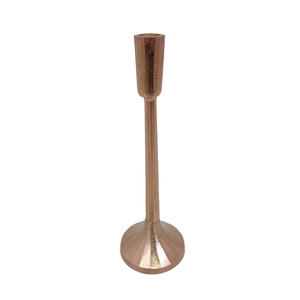 Portavelas cónico de Metal con acabado negro mate de diseño moderno para el hogar y la boda Velas decorativas de mesa de Navidad - Product Image 3