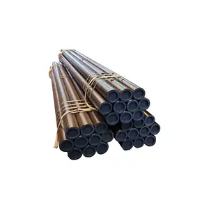 Precio por metro tonelada ASTM a106 a53 APL 5l 1/8-26 pulgadas tubería de acero al carbono sin costura redonda negra de petróleo y gas de pulgadas