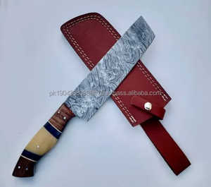 มีดสแตนเลสอเนกประสงค์แบบมืออาชีพงานแฮนด์เมดมีดเชฟ10ชิ้นพร้อมที่จับไม้ชิงชัน - Product Image 4