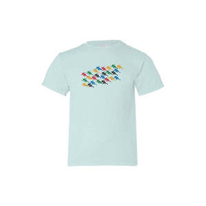 T-shirt en coton biologique de haute qualité pour hommes et enfants, style décontracté occidental, manches courtes, imprimé logo dessin animé, tricot jersey - Product Image 1