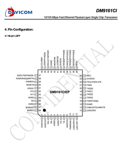 Davicom dm9161ciep 10/100Mbps nhanh Ethernet lớp vật lý chip duy nhất thu phát - Product Image 4
