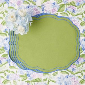 Elegant Classic Linen <b>Table</b> <b>Placemats</b> with Subtle Embroidery Work <b>for</b> Minimalist Dining Room Decor Premium Style Carton Packed - Product Image 3