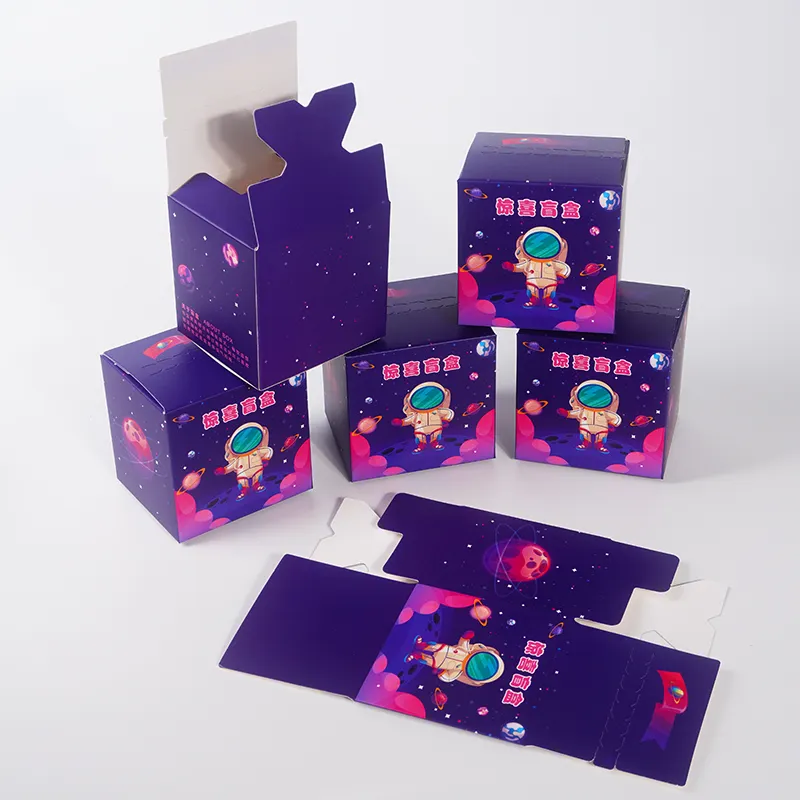 صندوق تعبئة ألعاب الدمى تصميم مميز بشريط بسحاب صندوق أسرار للألعاب تصميم مخصص صندوق تعبئة مخصص