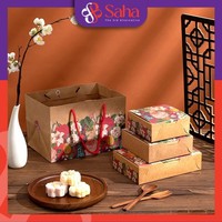 Cajas de Regalo de Papel Kraft Biodegradables y Reciclables Personalizadas, con Diseño de Chocolate y Flores Navideñas, para Empaque de Alimentos