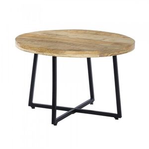 Offre spéciale Table de canapé ronde en bois de manguier naturel fait à la main Table basse Meubles de salon pour un usage domestique - Product Image 1
