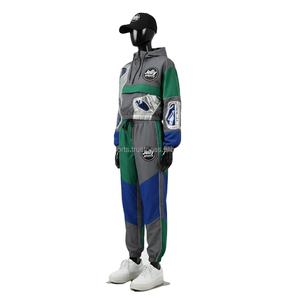 Conjunto de Chaqueta Cortavientos para Mujer, Impermeable, de Nailon, Verde, Azul, Gris, Paneles en Contraste, Logotipo Personalizado, Bordado, Estampado, Talla Grande - Product Image 4