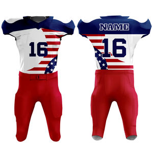 ชุดฝึกซ้อมอเมริกันฟุตบอลคุณภาพดีที่สุด เสื้อสโมสรพิมพ์ลายแบบซับลิเมชั่น ชุดออกกำลังกายสำหรับผู้ใหญ่ ระบายอากาศได้ดี แห้งเร็ว - Product Image 3