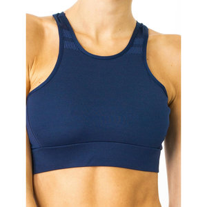 Ashton blu Navy reggiseno sportivo Plus Size imbottito abbigliamento sportivo leggero per Yoga e Fitness con fodera in Spandex con stampa elastica - Product Image 2
