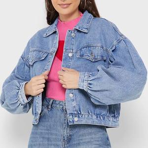 Winter Wear <b>Women</b> Denim Jacket Custom Design Printed <b>Women</b> Denim Jacket Top Selling <b>Women</b> Denim Jacket - Product Image 5