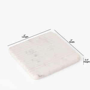 Dessous de verre en pierre de marbre et forme ronde Tasse à thé à café décorative solide Dessous de verre en marbre pour boisson pour la maison et le jardin Cuisine et Ta - Product Image 6