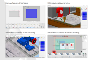 Scie à pont CNC avec système DDX italien et logiciel de nesting automatique à vision caméra pour dalles de granit et de marbre - Product Image 4